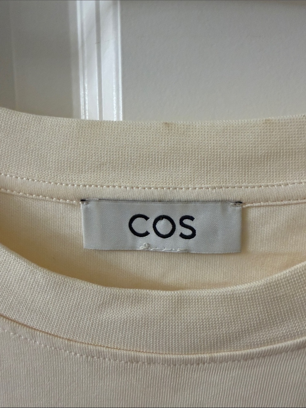 COS Creamy Short-Sleeve Boxy Tee - Picture 2 of 4